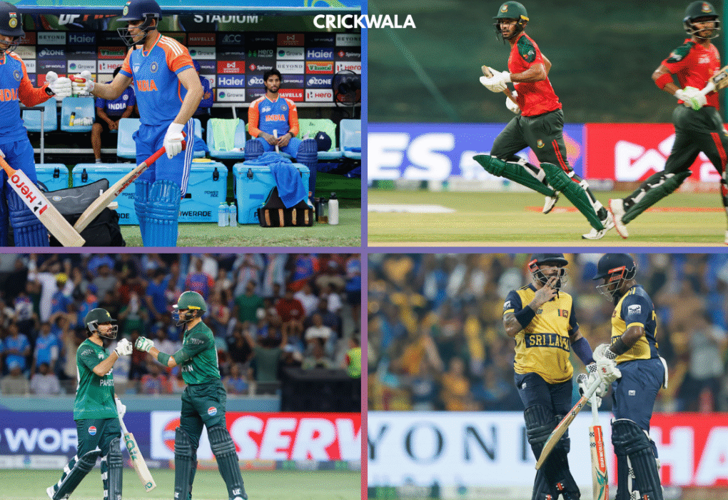 Asia Cup 2025 Super Fours schedule with India, Pakistan, Sri Lanka, and Bangladesh fixtures in Dubai and Abu Dhabi.