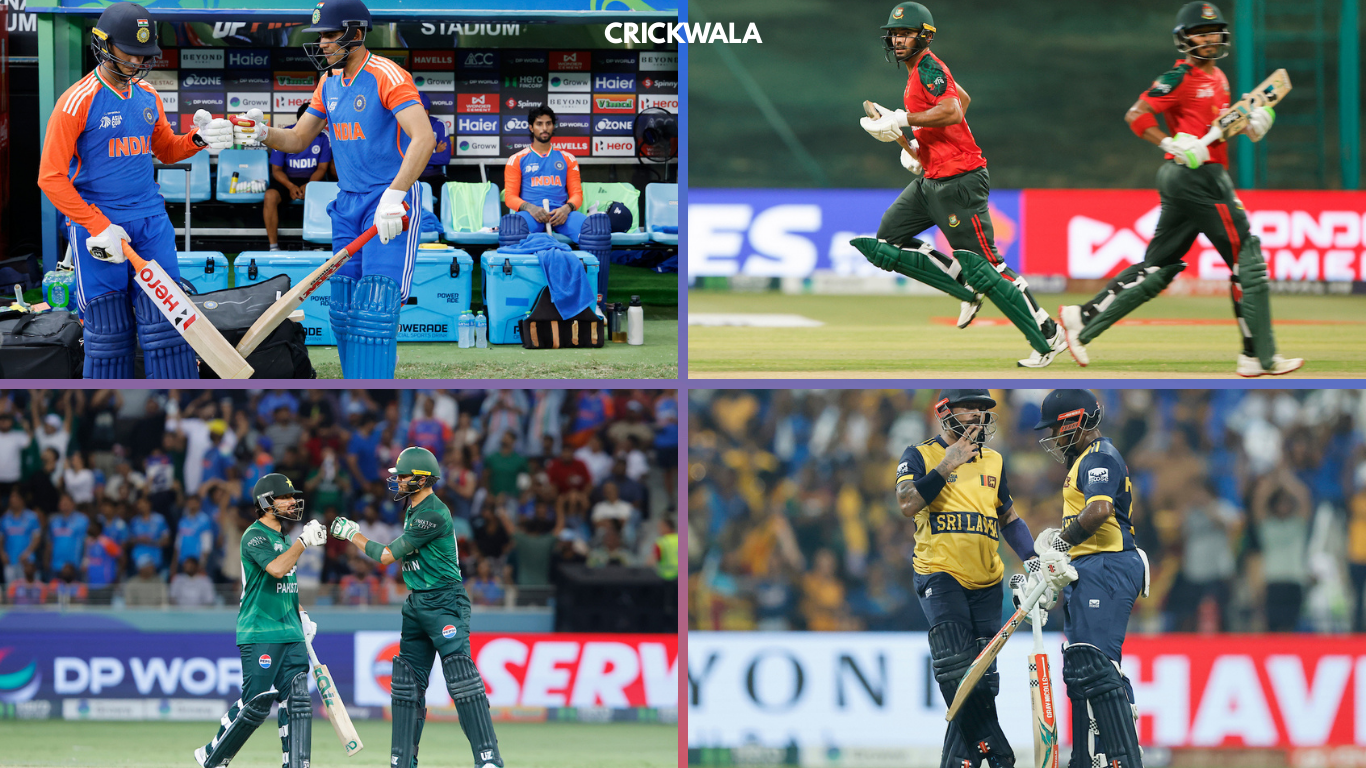 Asia Cup 2025 Super Fours schedule with India, Pakistan, Sri Lanka, and Bangladesh fixtures in Dubai and Abu Dhabi.