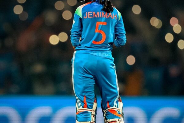 Jemimah Rodrigues celebrates unbeaten century against Australia in 2025 Women’s ODI World Cup semi-final